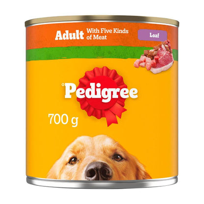 Pedigree Loaf With 5 Kinds Of Meat Adult Wet Dog Food Can - 700g
