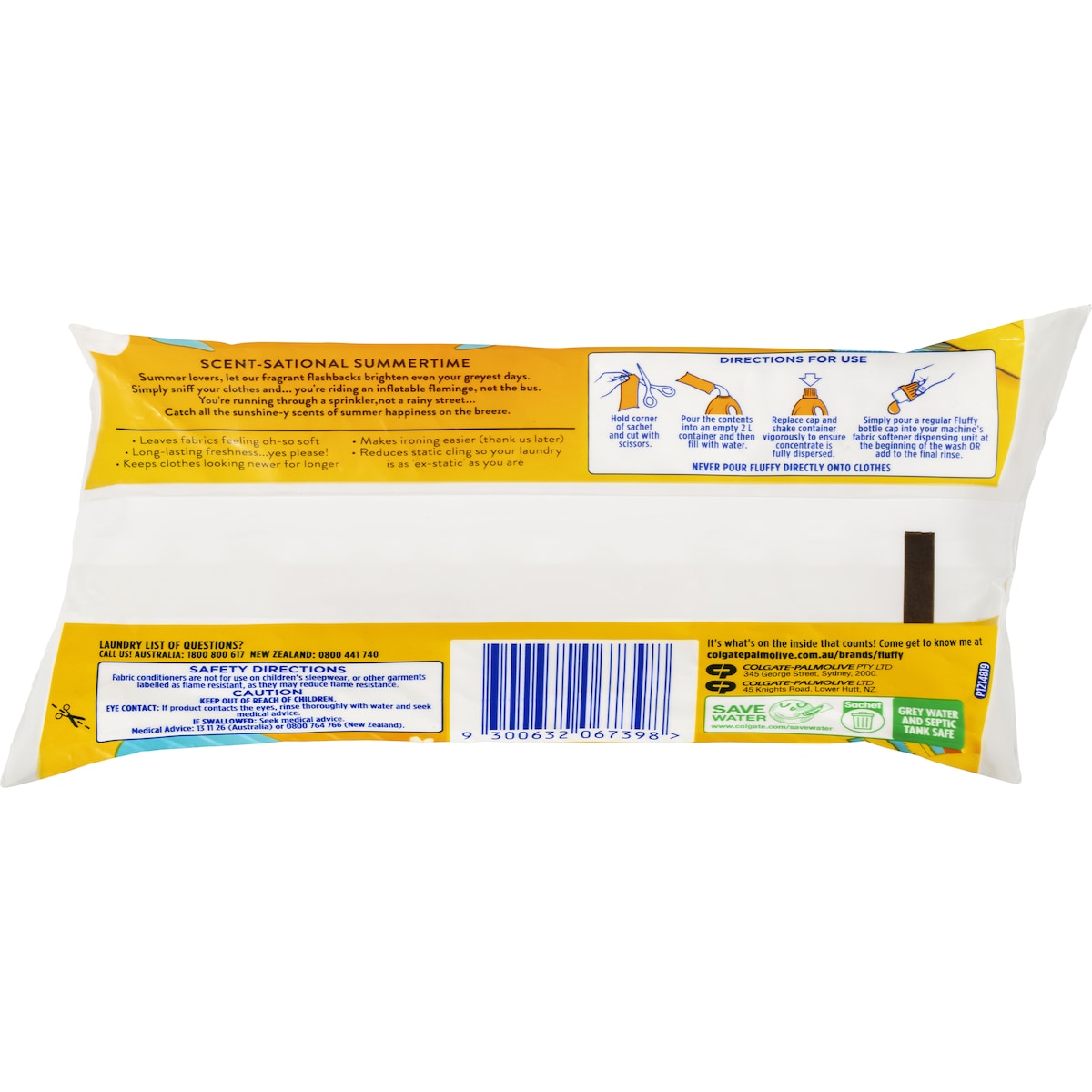 Fluffy Fabric Softener Refill Sachet Summer Breeze 250ml