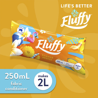 Fluffy Fabric Softener Refill Sachet Summer Breeze 250ml