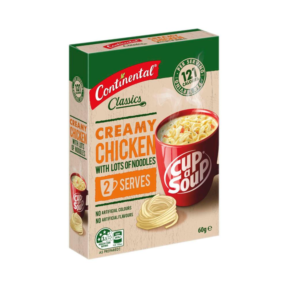 Continental Cup A Soup Creamy Chicken With Lots Of Noodles Serves 2 - 60g