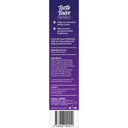 Piksters Tooth Toner Whitening Intense Purple 96g