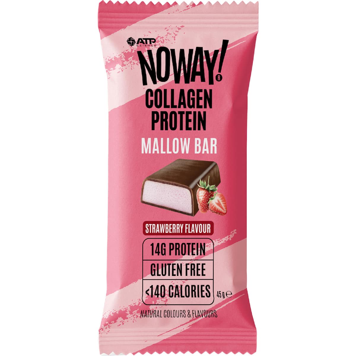 Noway Collagen Marshmallow Bar Strawberry 45g