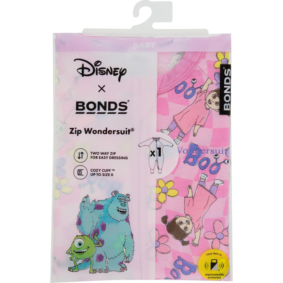 Bonds Disney Monsters Inc Boo Zip Wondersuit Size 1 Each
