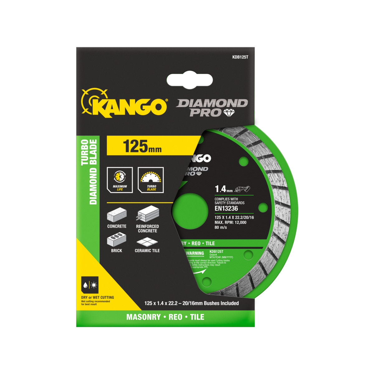 Kango Turbo Diamond Saw Blade - 125mm - Ultra Thin - Fast Cutting