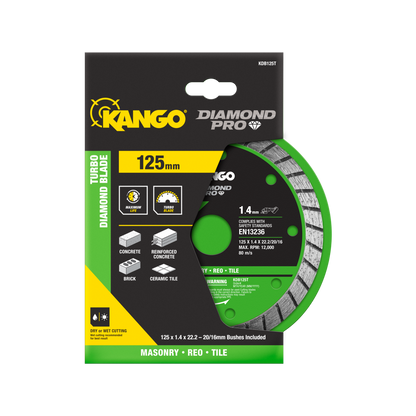 Kango Turbo Diamond Saw Blade - 125mm - Ultra Thin - Fast Cutting