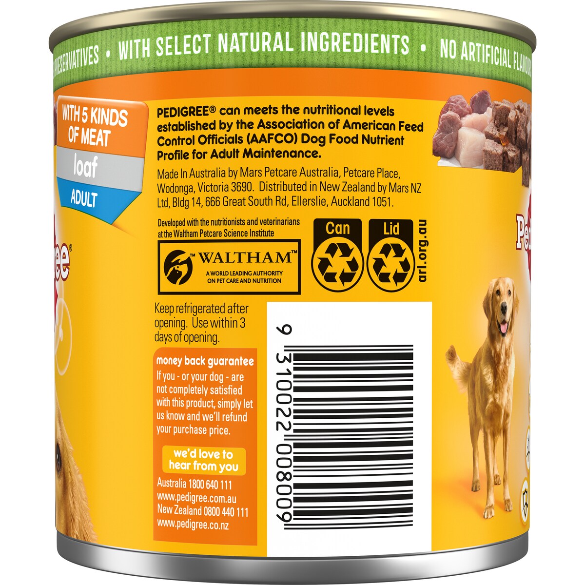 Pedigree 5 Meats Wet Dog Food 700g