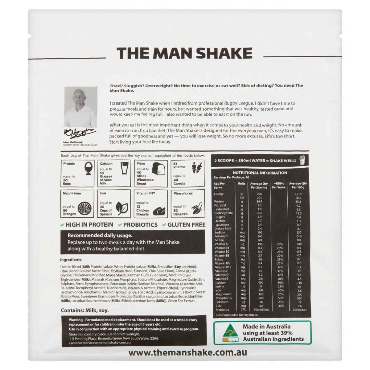 The Man Shake The Man Shake Chocolate 560g