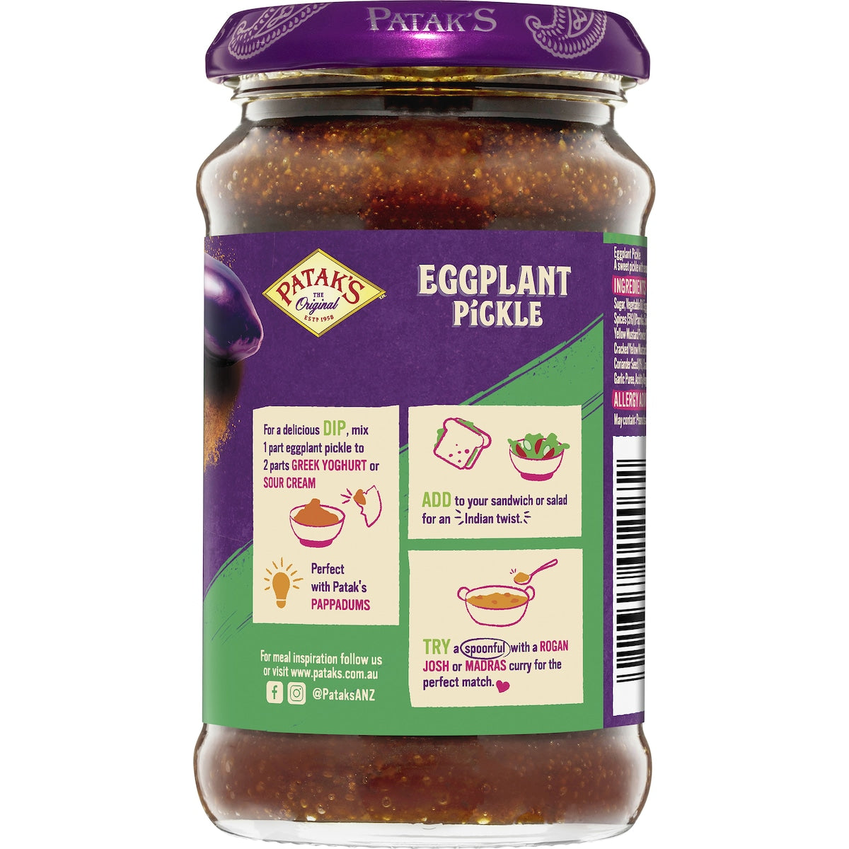 Pataks Eggplant Pickle 312g