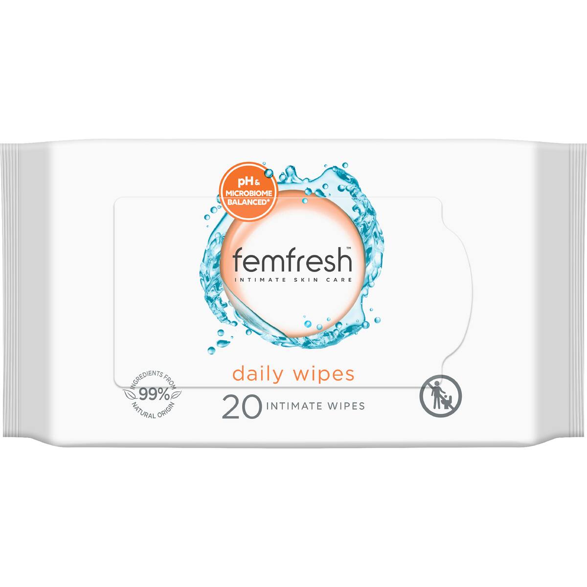 Femfresh Intimate Hygiene Feminine Wipes 20 Pack