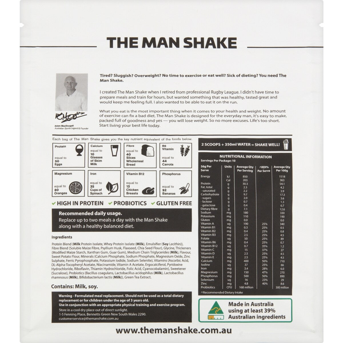 The Man Shake The Man Shake Vanilla 560g