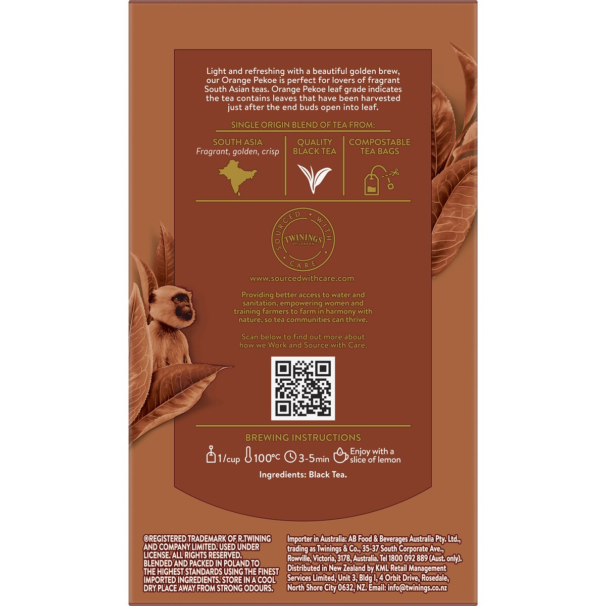 Twinings Ceylon Orange Pekoe Tea Bags 50 pack