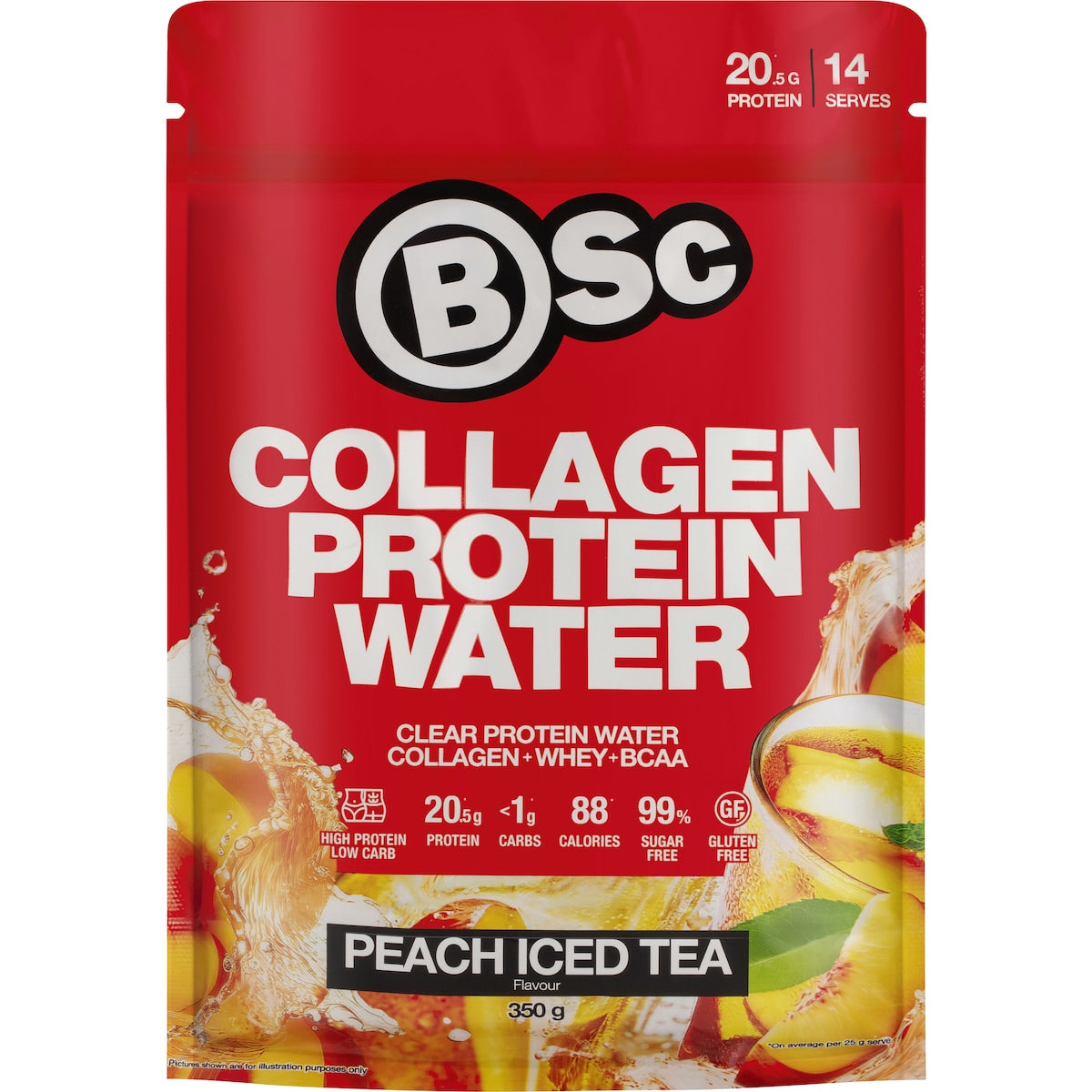 Bsc Collagen Protein Water Peach Iced Tea 350g