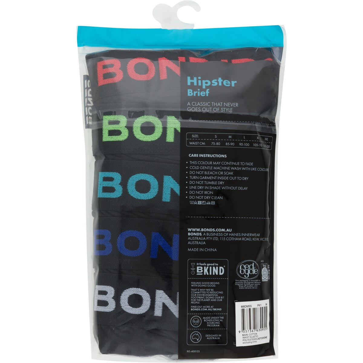 Bonds Mens Underwear Hipster Brief Large Assorted 5 Pack