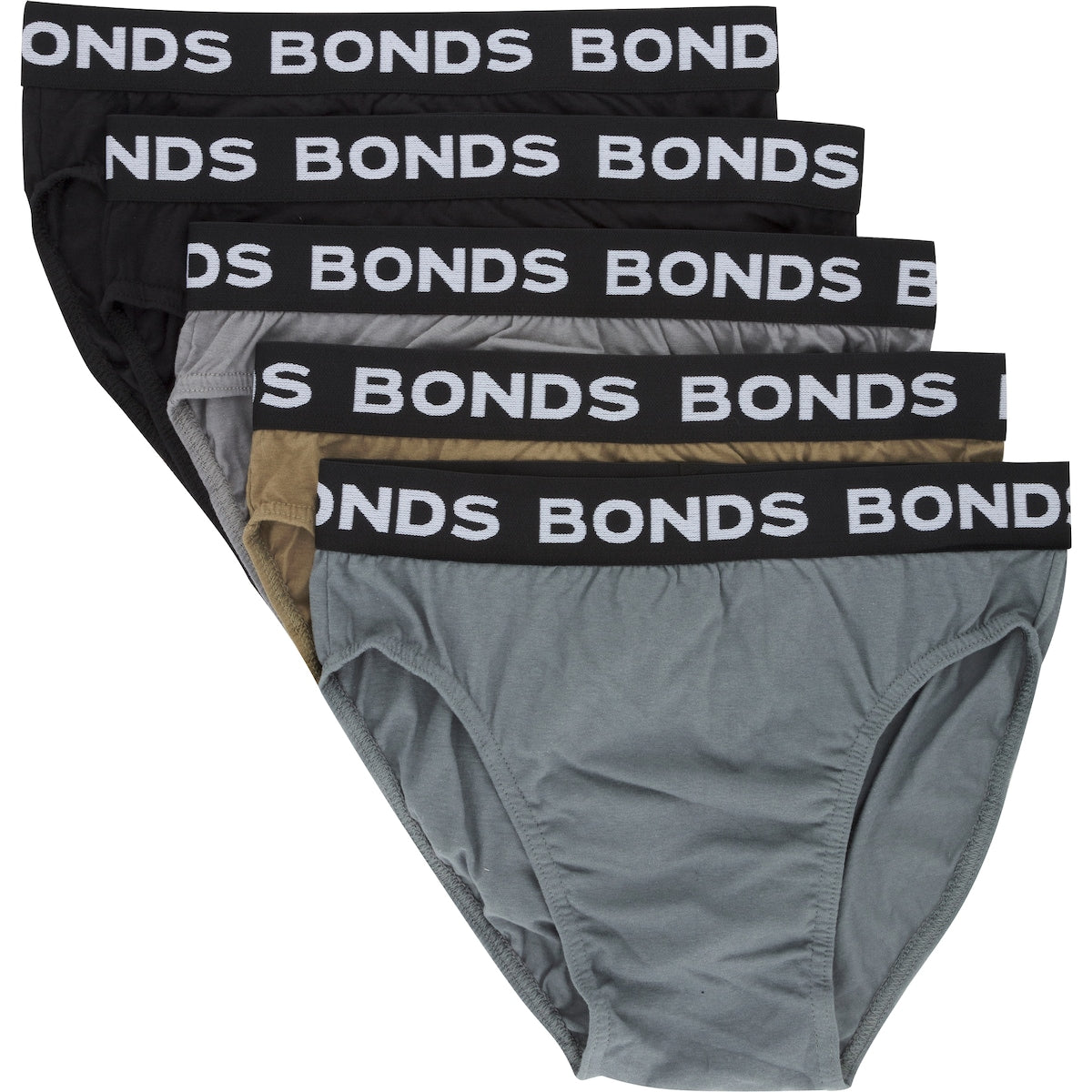 Bonds Mens Hipster Brief Underwear Large Assorted 5 Pack