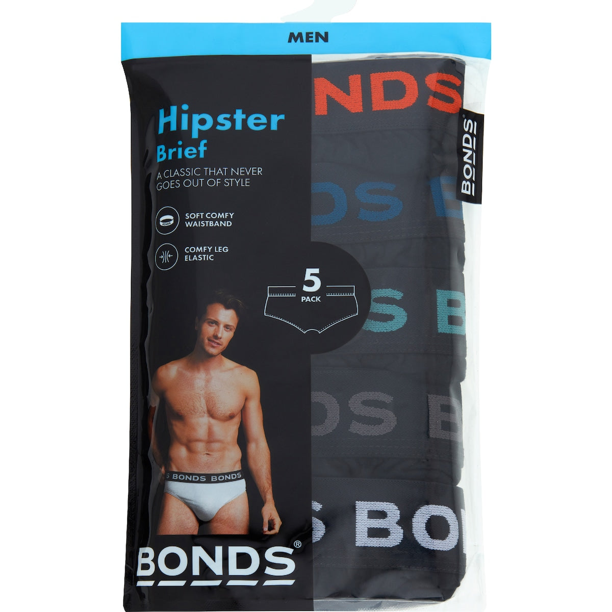 Bonds Mens Hipster Brief Underwear X Large Assorted 5 Pack