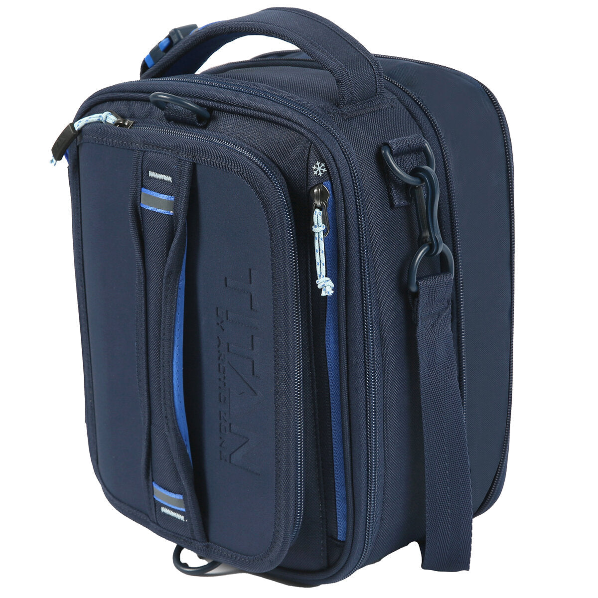 Arctic Zone Titan Crush Resistant Expandable Lunch Pack With Ice Walls Navy Blue