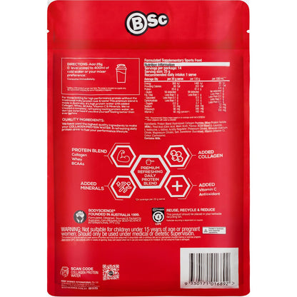 Bsc Collagen Protein Water Strawberry Lime 350g