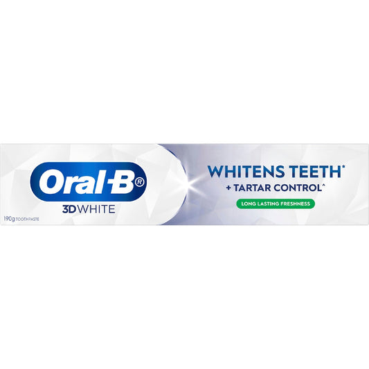 Oral-b 3d White Long Lasting Fresh Whitening Toothpaste 190g