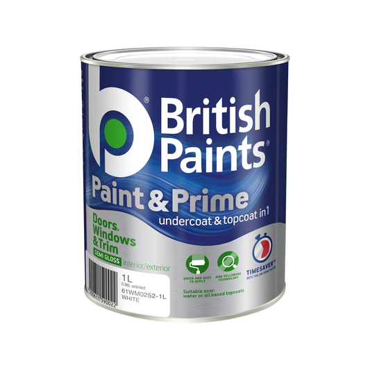 British Paints Paint & Prime - 1L