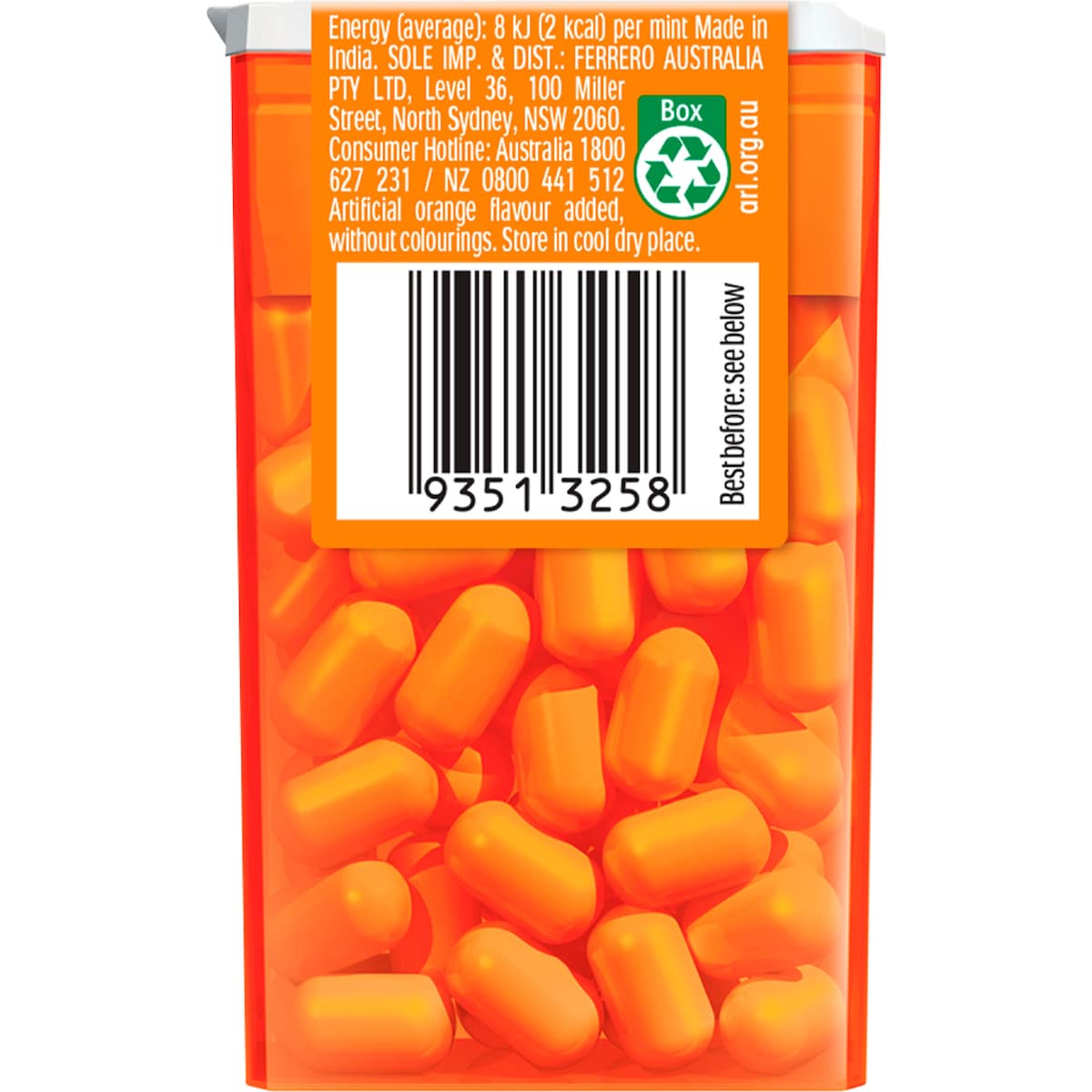Tic Tac Orange 50 Pack 24g