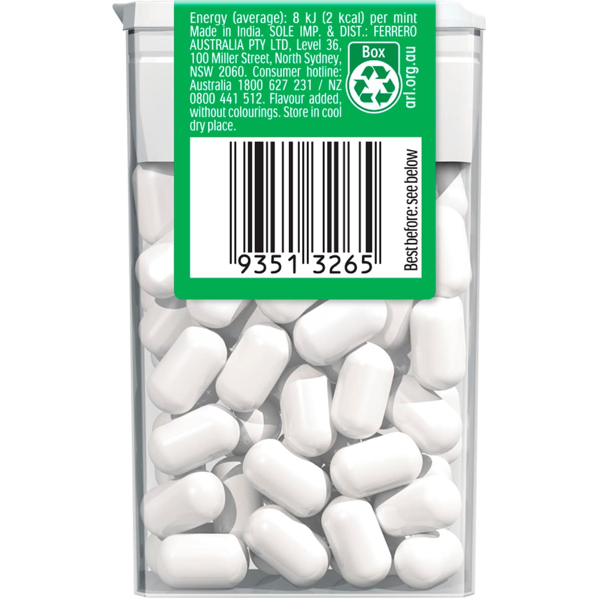 Tic Tac Peppermint 50 Pack 24g