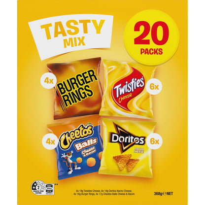 Smiths Tasty Mix Potato Chips Variety Multipack of 20 368g