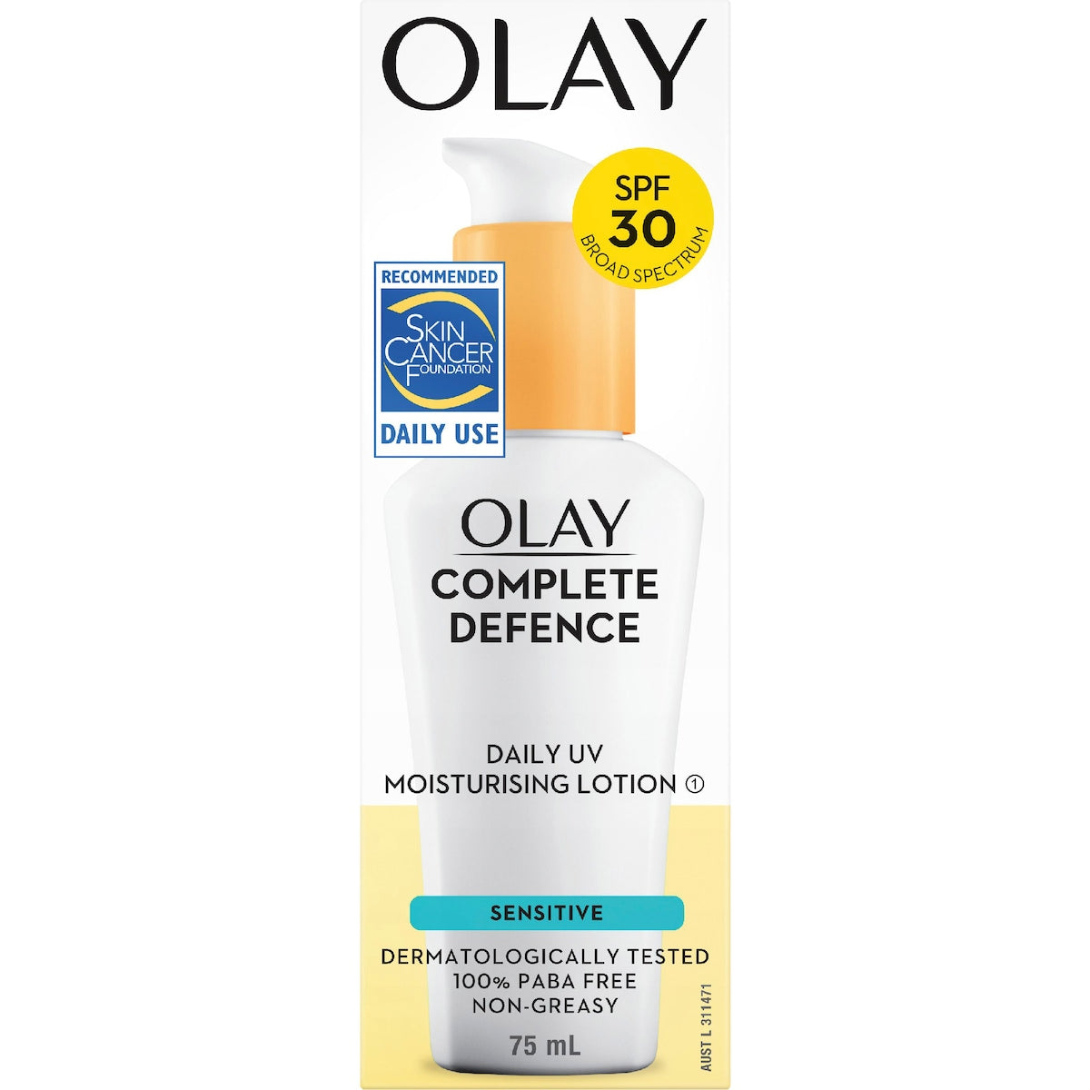 Olay Moisturising Lotion Complete Defence Sensitive Spf 30 75ml