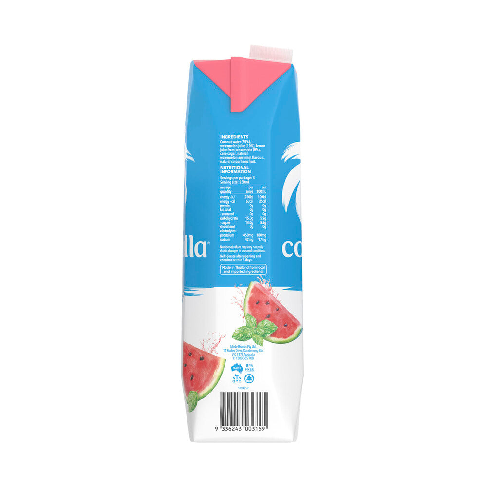 Cocobella Watermelon & Mint Flavour Coconut Water - 1L