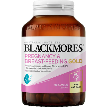 Blackmores Pregnancy & Breastfeeding Gold Vitamin Capsules 120 pack