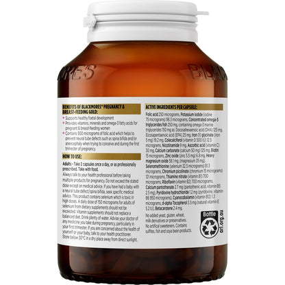 Blackmores Pregnancy & Breastfeeding Gold Vitamin Capsules 120 pack