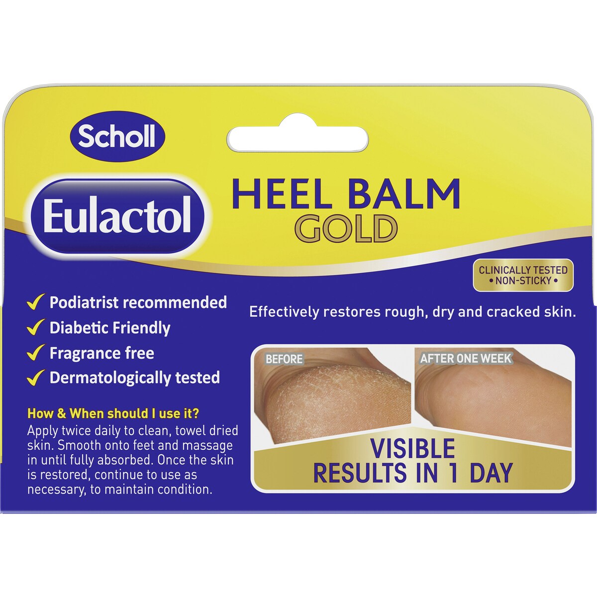 Scholl Eulactol Gold Foot Care Heel Balm 60mL
