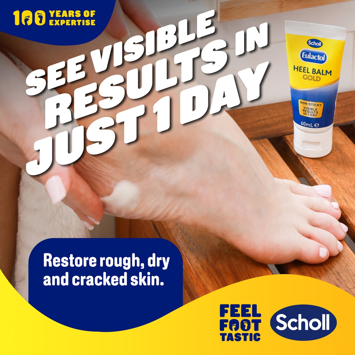Scholl Eulactol Gold Foot Care Heel Balm 60mL