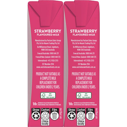 Australias Own Kids Milk Strawberry 200ml X 6 Pack