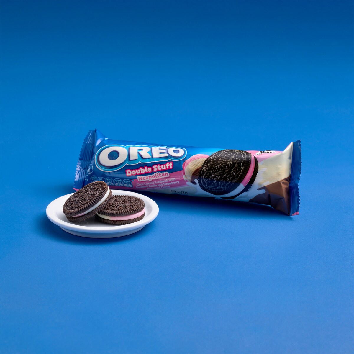 Oreo Neapolitan Double Stuff Cookies 131g