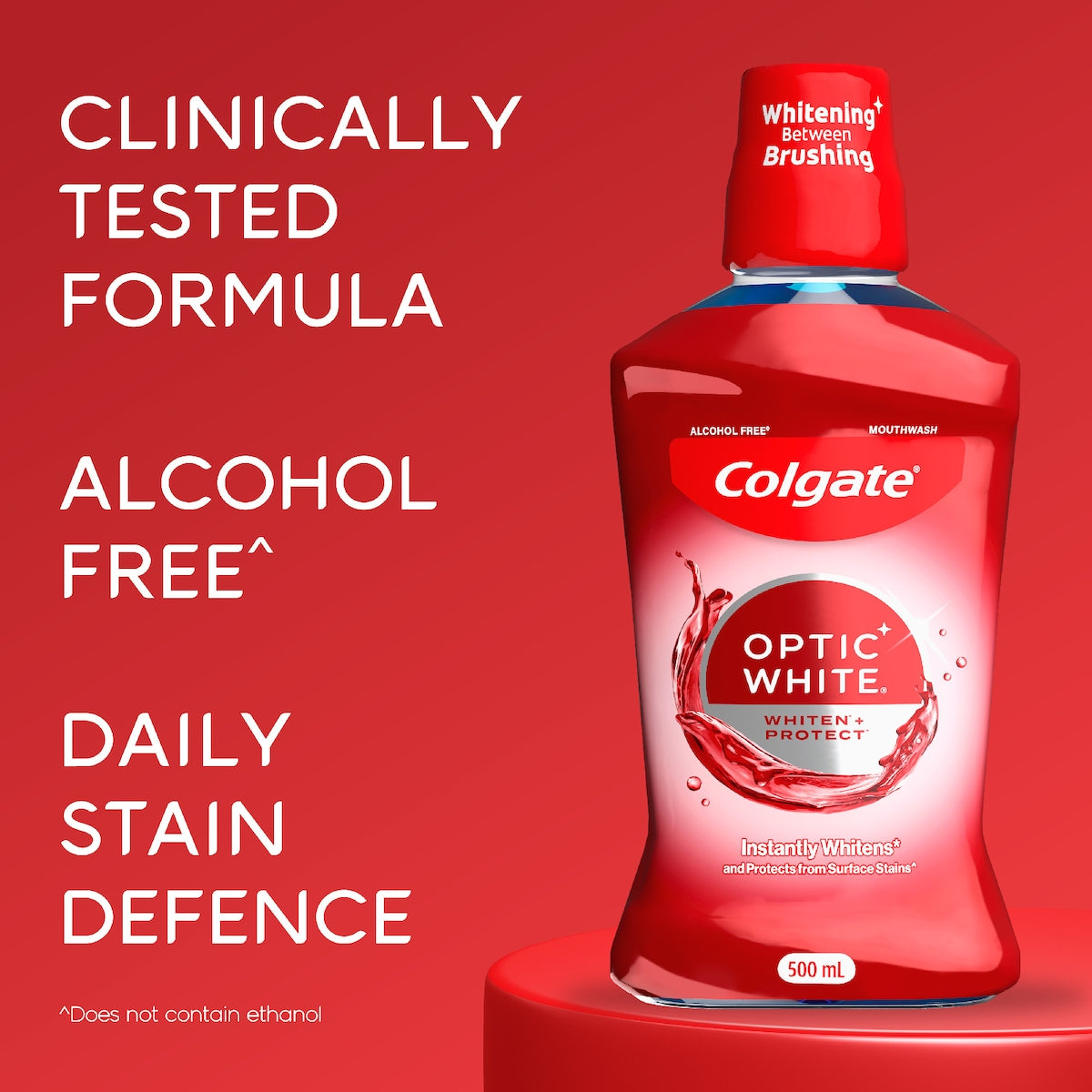 Colgate Optic White Mouthwash Brightener 500ml