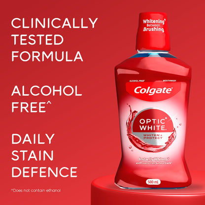Colgate Optic White Mouthwash Brightener 500ml
