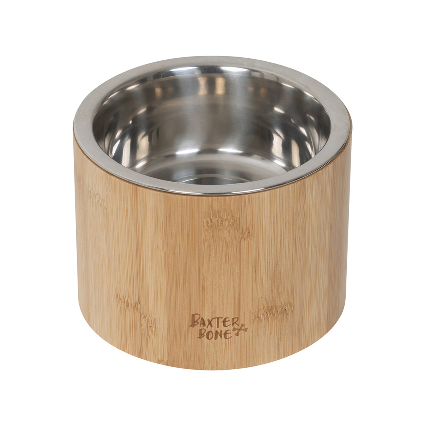 Baxter Bone Bamboo Elevated Pet Bowl - Medium