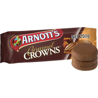 Arnotts Caramel Crown Chocolate Biscuits 200g