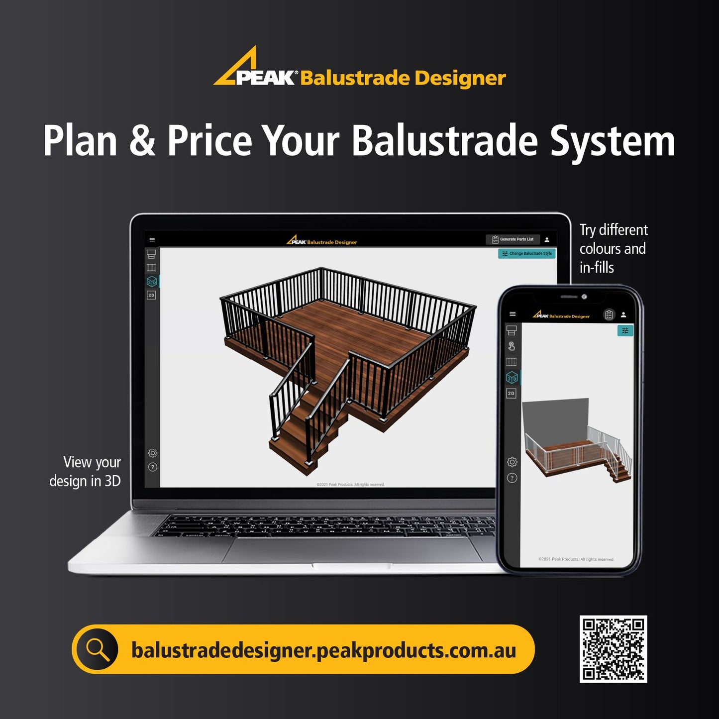 Peak Aluminium Balustrade Post Base Cover - 90mm - White