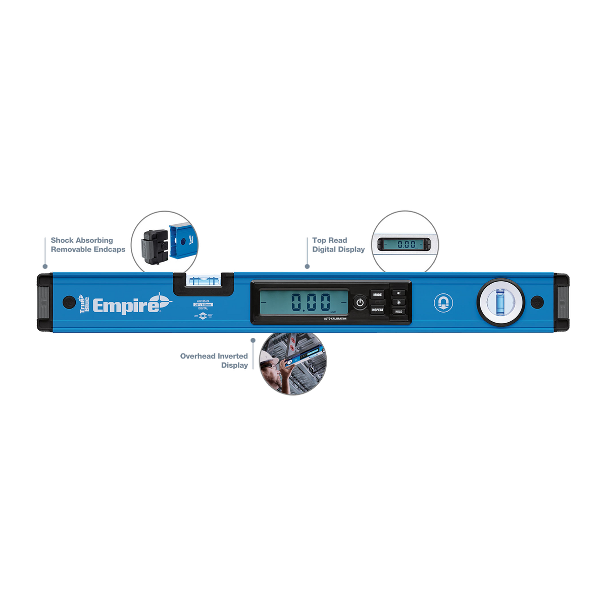 Empire Digital Spirit Level 600mm Aluminium Durable Accurate
