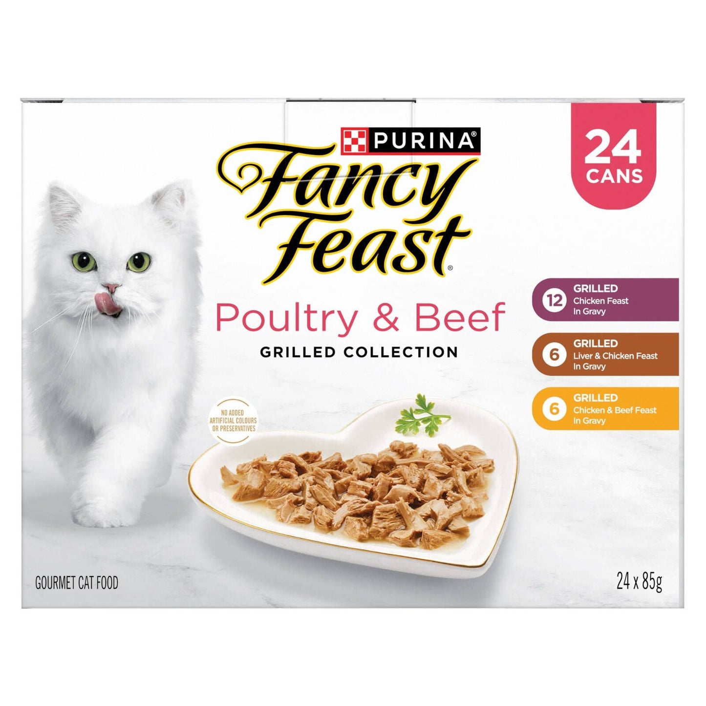 Fancy Feast Grilled Poultry and Beef Wet Cat Food - 85g - 24 Pack