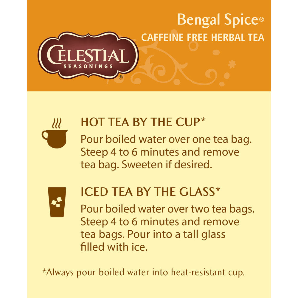 Celestial Seasonings Bengal Spice Tea Bags 20 pack - 47g