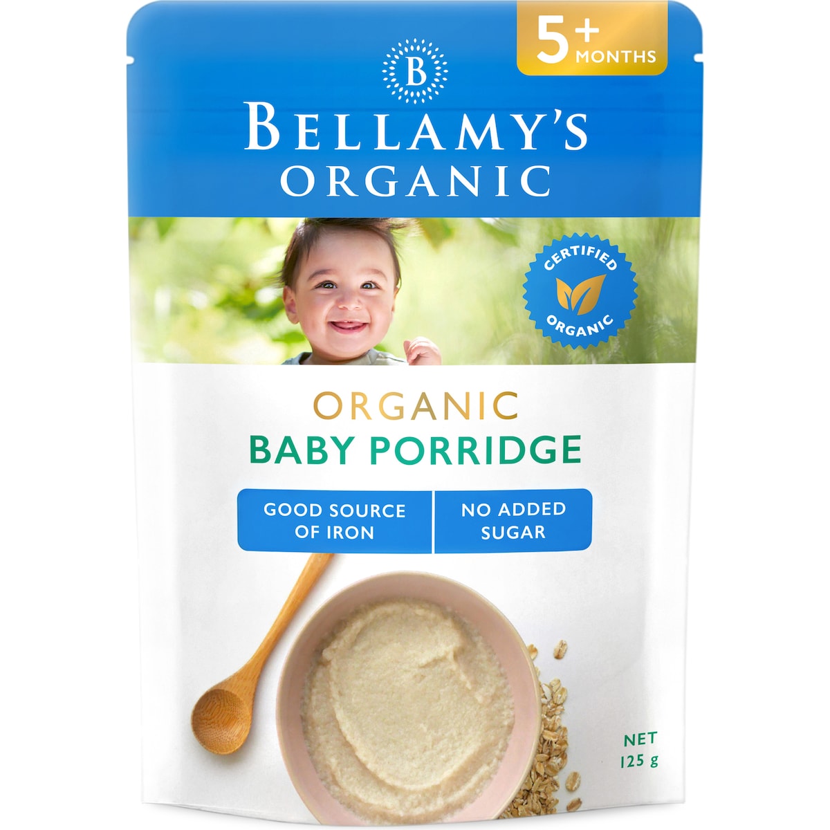 Bellamys Organic Baby Porridge 5 Months 125g