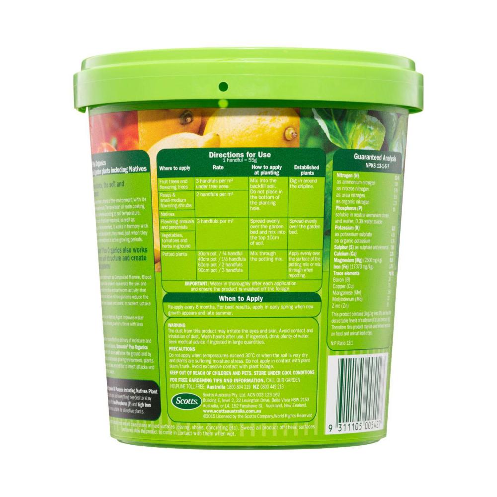 Scotts Osmocote Plus Organics Plant Food - 800g
