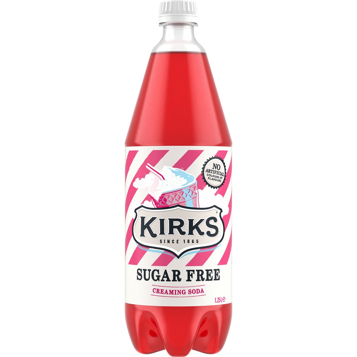 Kirks Sugar Free Creaming Soda Soft Drink Bottle 1.25L