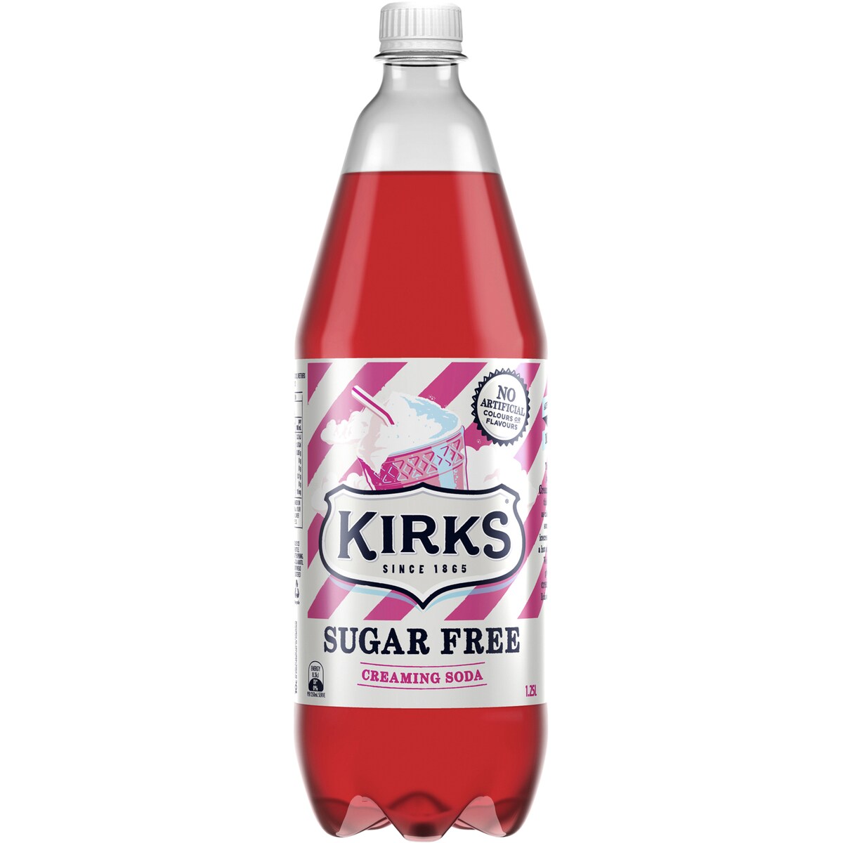 Kirks Sugar Free Creaming Soda Soft Drink Bottle 1.25L