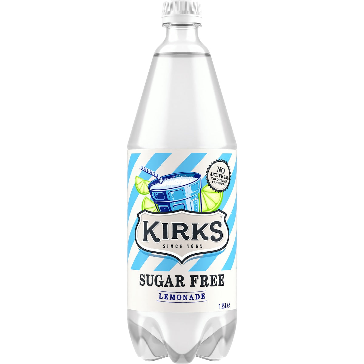 Kirks Sugar Free Lemonade Soft Drink Bottle 1.25L