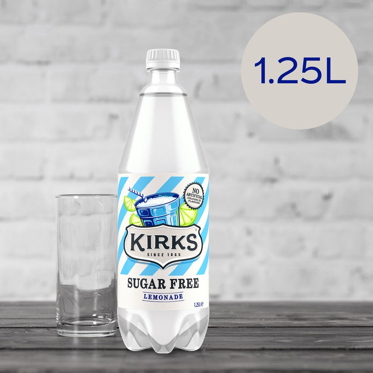 Kirks Sugar Free Lemonade Soft Drink Bottle 1.25L