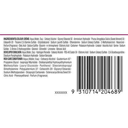 Napro Palette Intensive Oil-care Permanent Hair Colour Chocolate Brown Each