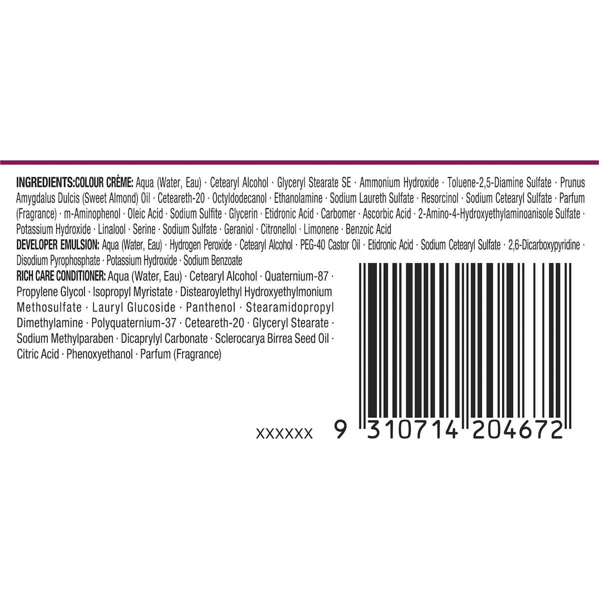 Napro Palette Intensive Oil-care Permanent Hair Colour Dark Brown Each